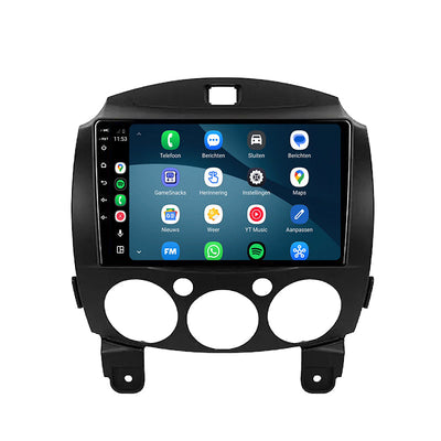 Mazda 2 CarPlay & Android Auto radio | 2008 t/m 2014 | 9 inch | Android 15