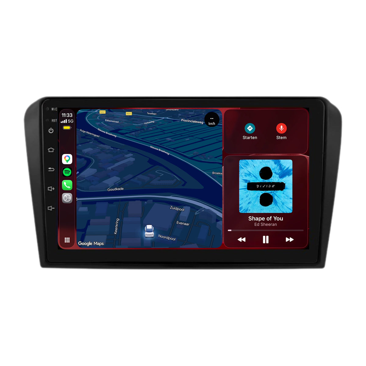 Radio z CarPlay i Android Auto do Mazda 3 | 2003–2009 | 9 cali | Android 15 | CTX-7467