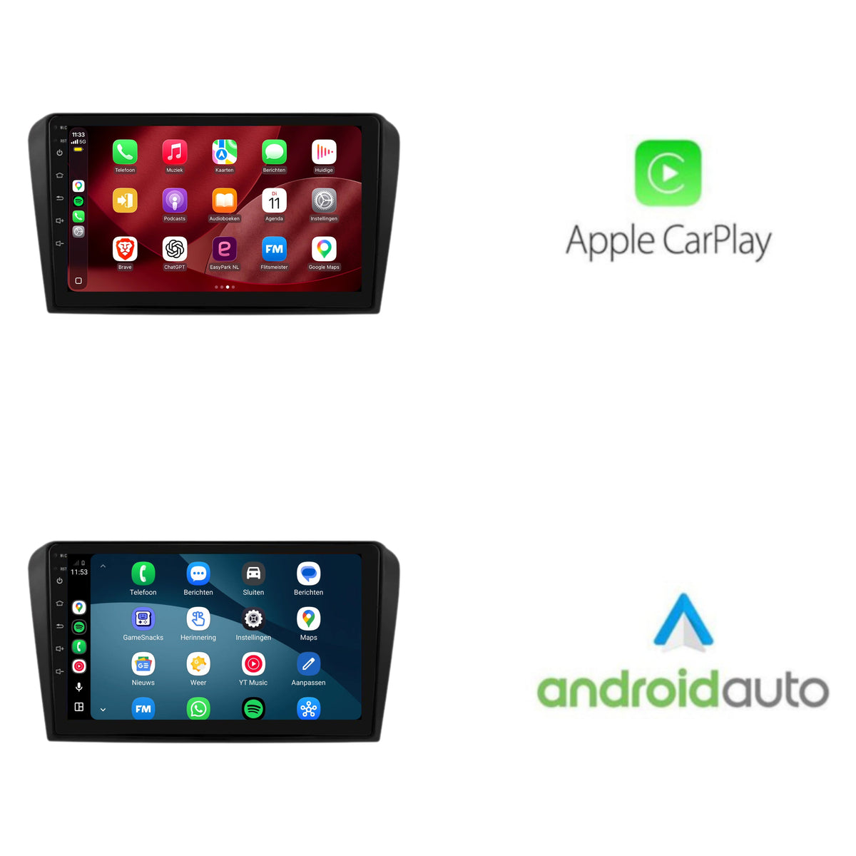 Radio z CarPlay i Android Auto do Mazda 3 | 2003–2009 | 9 cali | Android 15 | CTX-7467