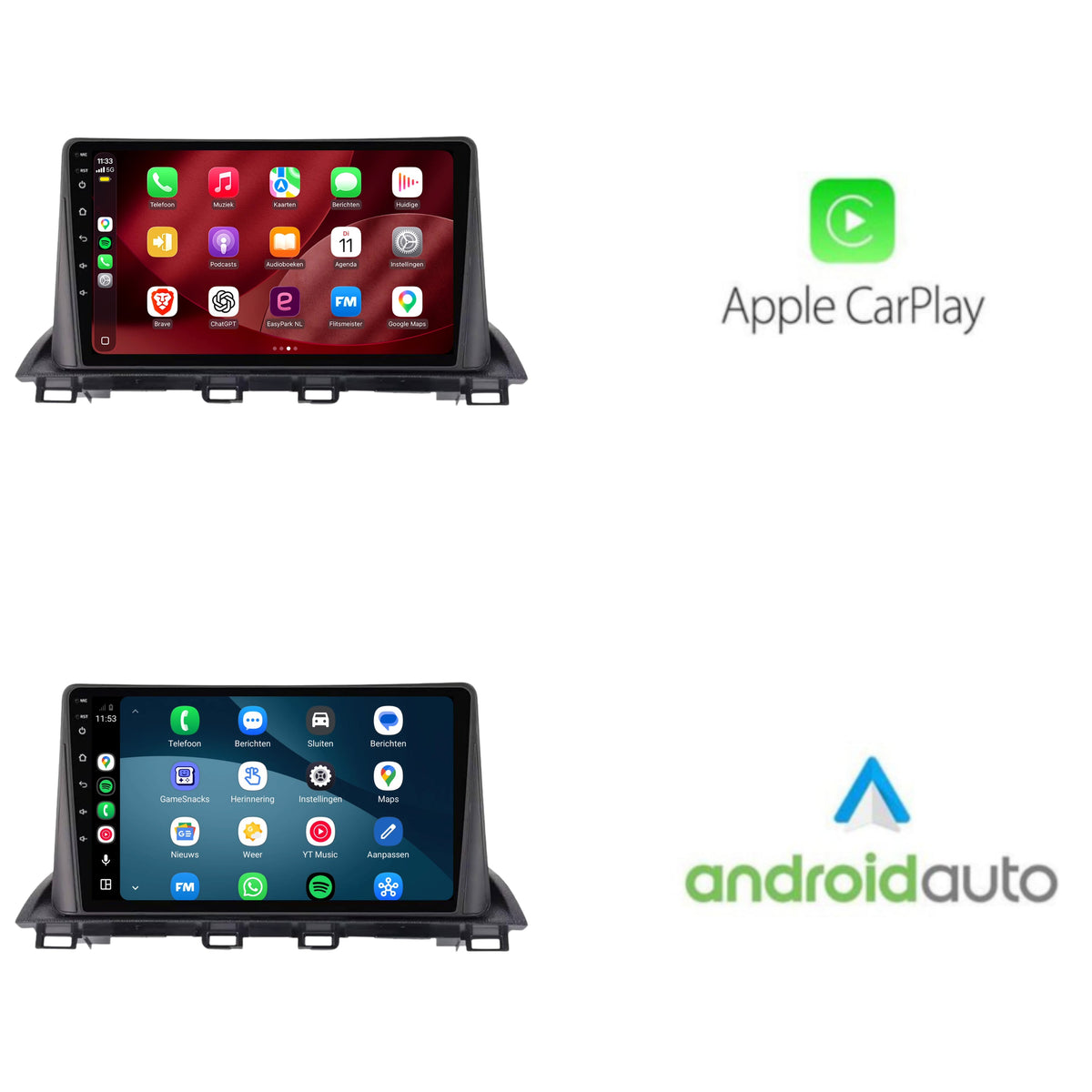 Autoradio CarPlay & Android Auto pour Mazda 3 | 2013 à 2017 | 9 pouces | Android 15 | CTX-7386