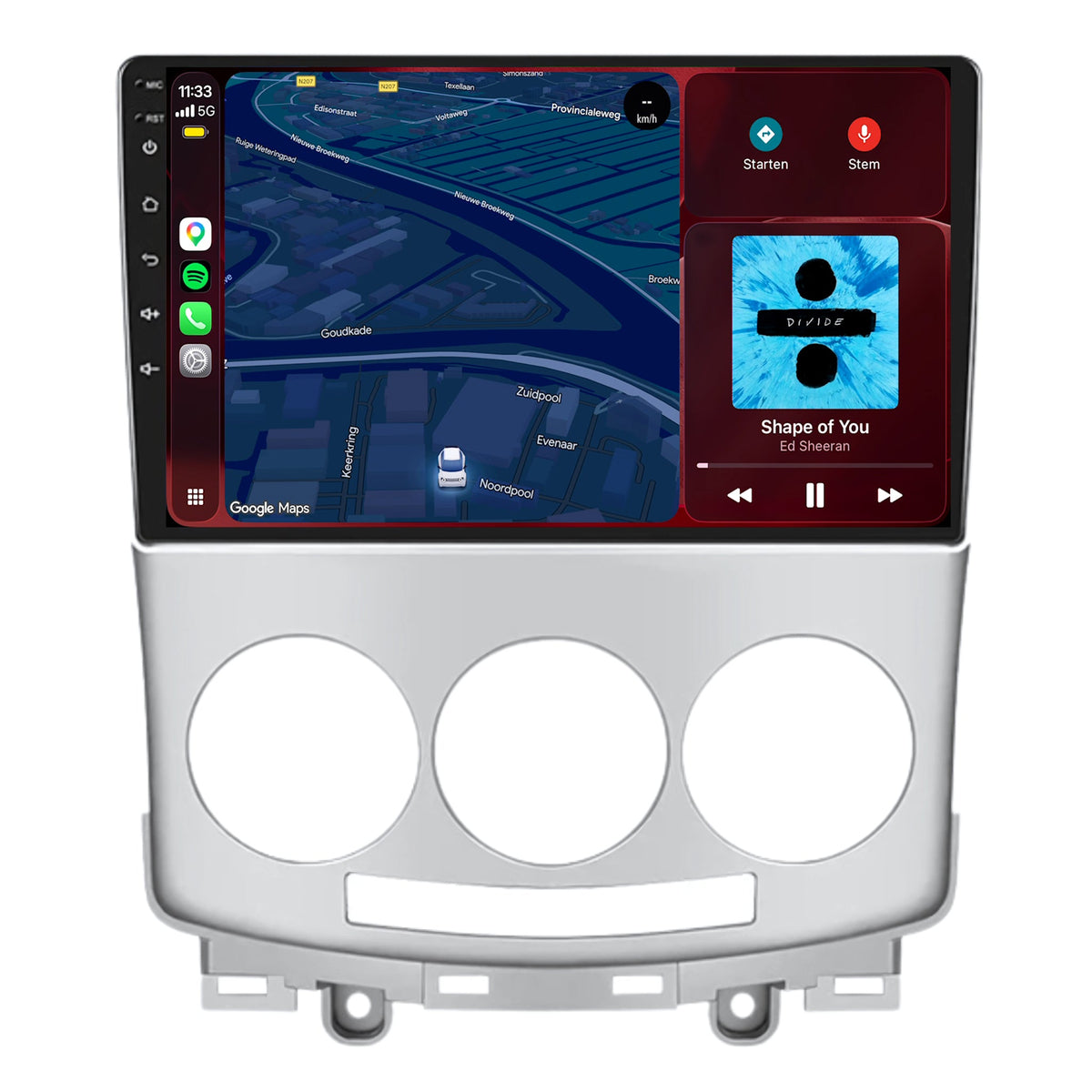 Radio z CarPlay i Android Auto do Mazdy 5 | 2005–2010 | 9 cali | Android 15