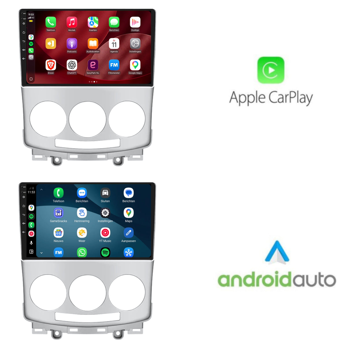 Radio z CarPlay i Android Auto do Mazdy 5 | 2005–2010 | 9 cali | Android 15