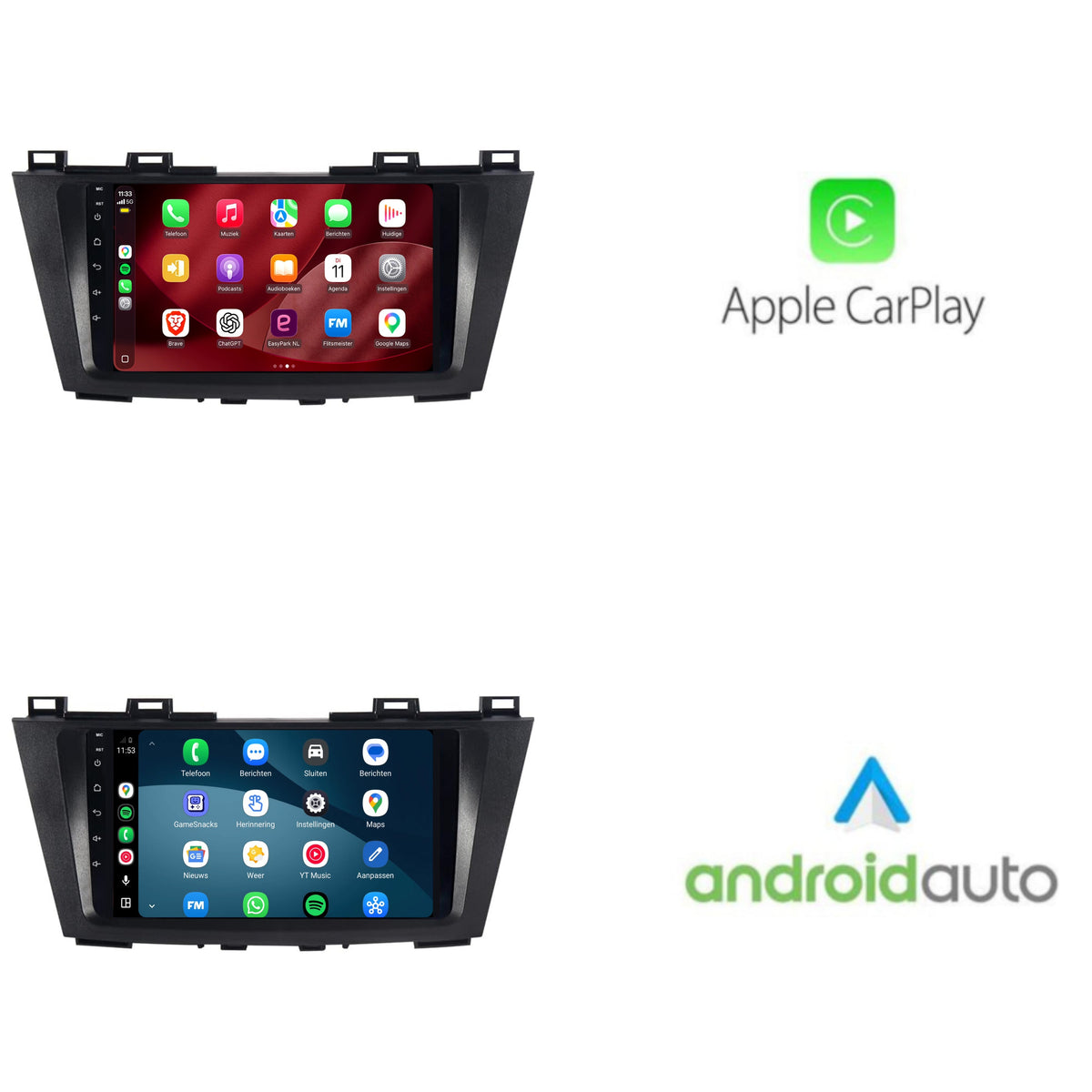 Autoradio CarPlay & Android Auto pour Mazda 5 | 2010 à 2015 | 9 pouces | Android 15 | CTX-7321
