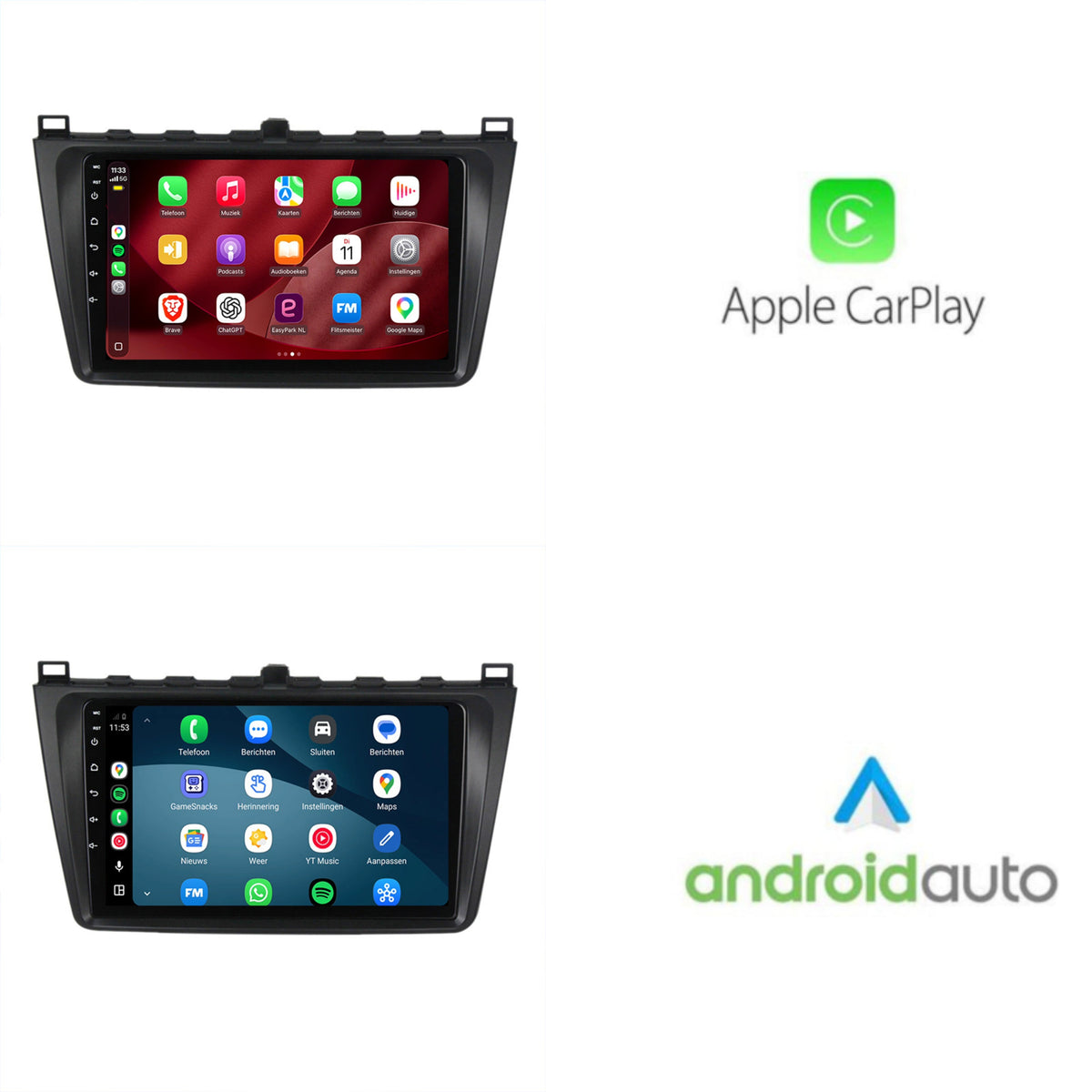 Mazda 6 CarPlay & Android Auto Radio | 2008 bis 2012 | 9 Zoll | Android 15 | CTX-7391