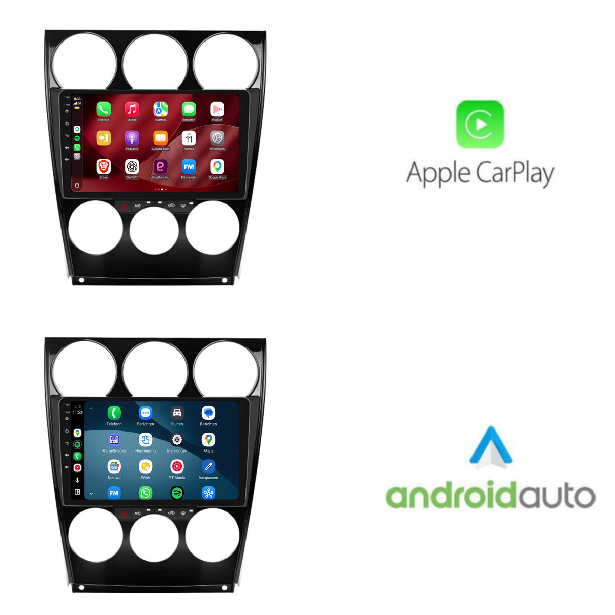 Mazda 6 CarPlay & Android Auto radio | 2002 to 2007 | 9 inch | Android 15 | CTX-7130