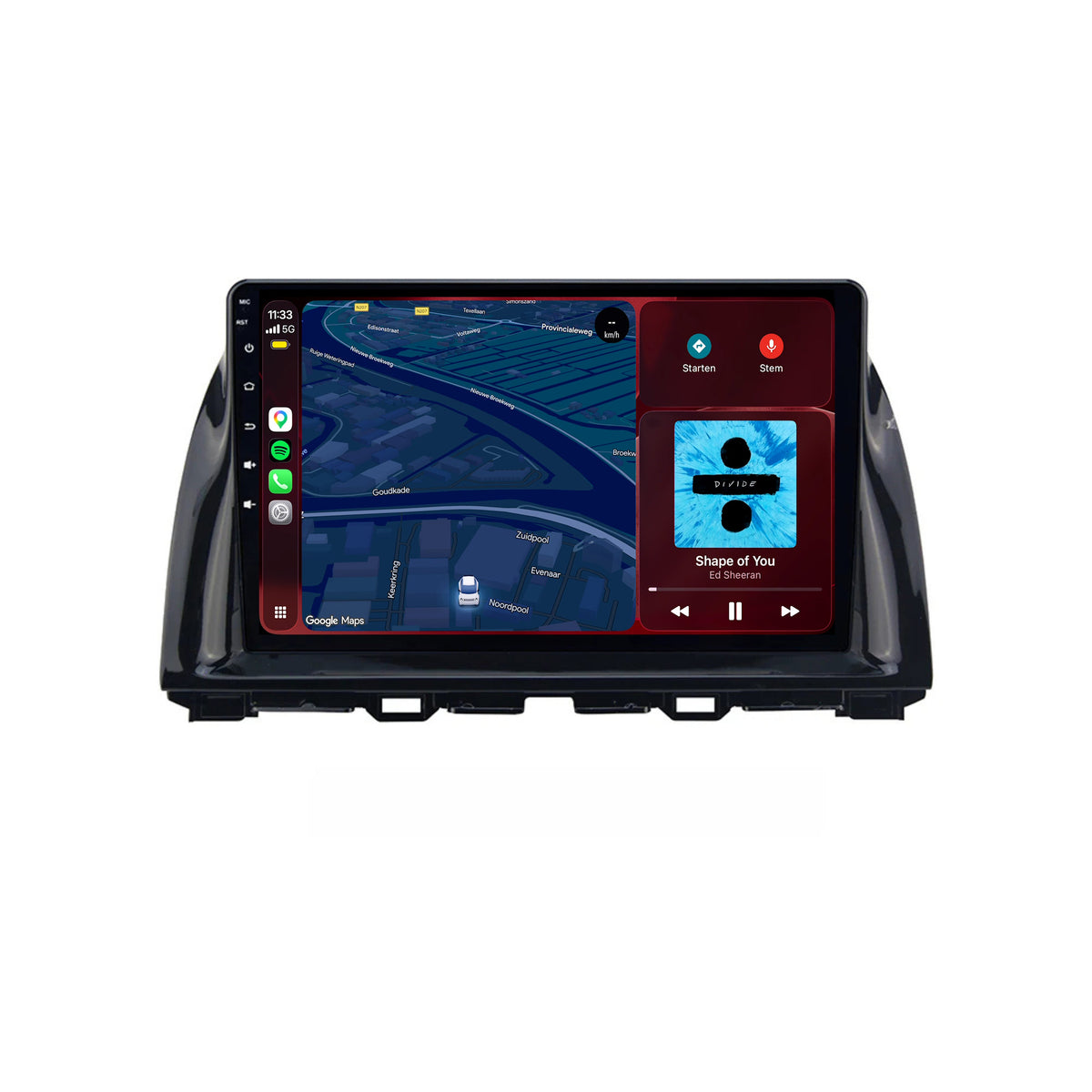 Mazda CX-5 CarPlay & Android Auto Radio | 2012 bis 2016 | 10 Zoll | Android 15 | CTX-7345