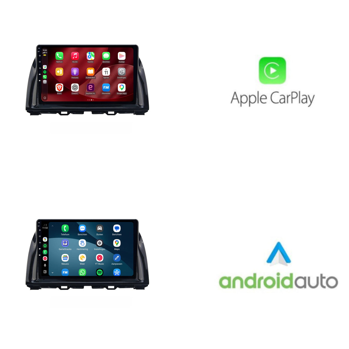 Mazda CX-5 CarPlay & Android Auto Radio | 2012 bis 2016 | 10 Zoll | Android 15 | CTX-7345