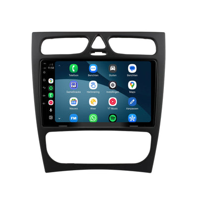 Mercedes C-Klasse W203 CarPlay & Android Auto Radio | 2000 bis 2004 | 9 Zoll | Android 15