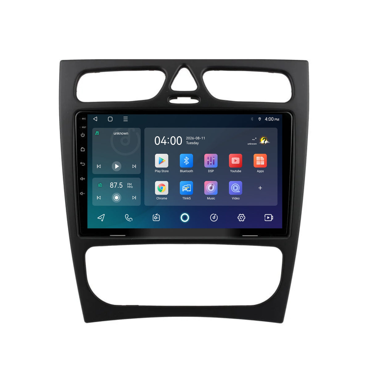 Radio con CarPlay y Android Auto para Mercedes Clase C W203 | 2000 a 2004 | 9 pulgadas | Android 15