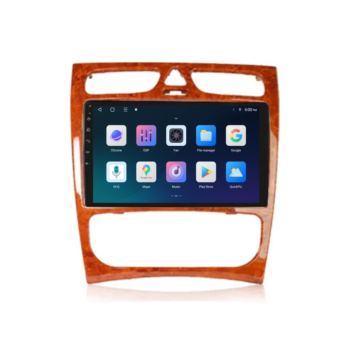 Mercedes C-Klasse W203 CarPlay & Android Auto Radio | 2000 bis 2004 | 9 Zoll | Android 15 | Holzoptik | CTX-7203