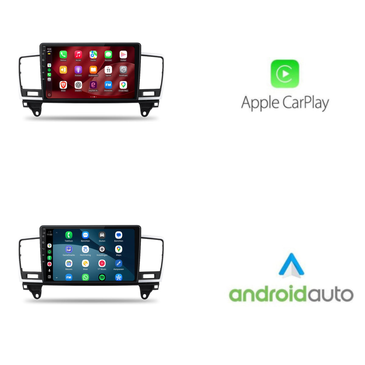 Autoradio CarPlay & Android Auto pour Mercedes ML-Klasse | 2011 à 2015 | 9 pouces | Android 15 | CTX-7275