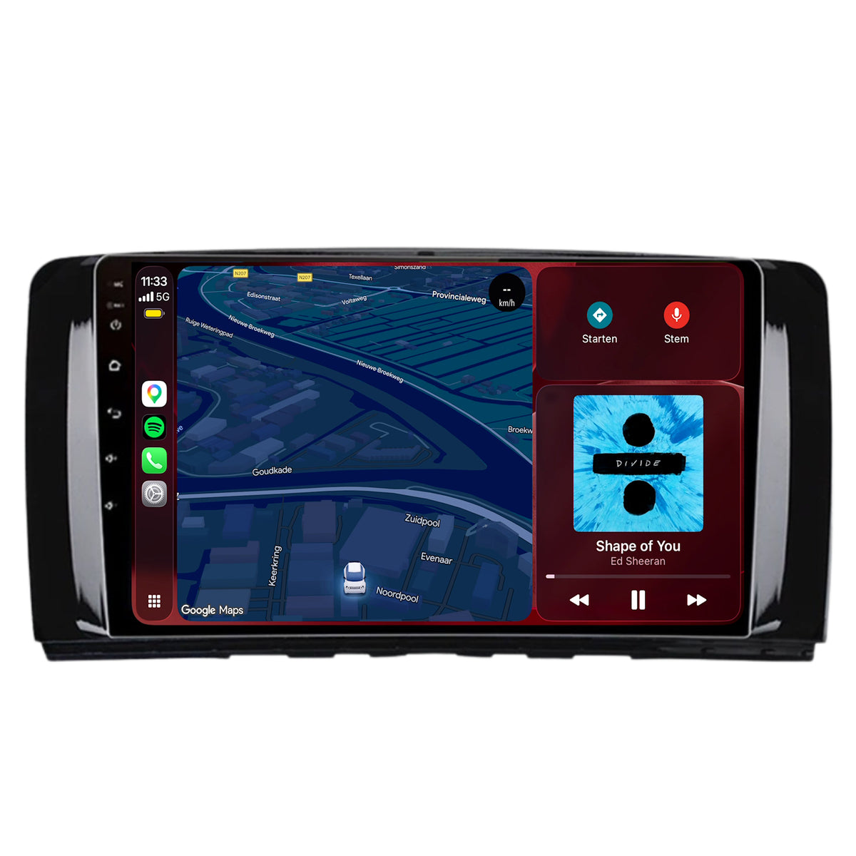 Mercedes R-Klasse CarPlay & Android Auto Radio | 2005 bis 2013 | 9 Zoll | Android 15 | CTX-7190