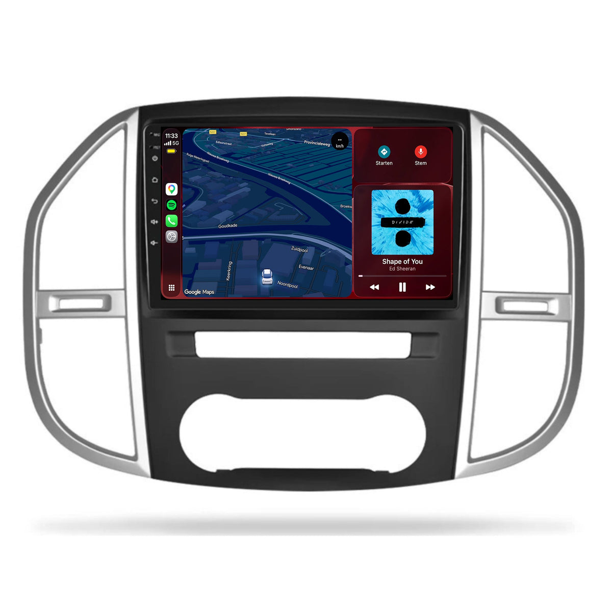 Mercedes Vito CarPlay & Android Auto radio | 2015 to 2024 | 9 inch | Android 15