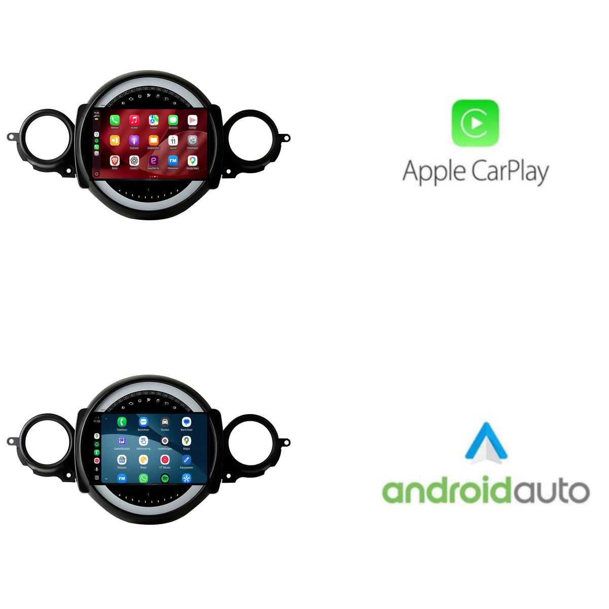 Mini Cooper R56 CarPlay & Android Auto radio | 2008 t/m 2013 | 9 inch | Android 15 | CTX-7402
