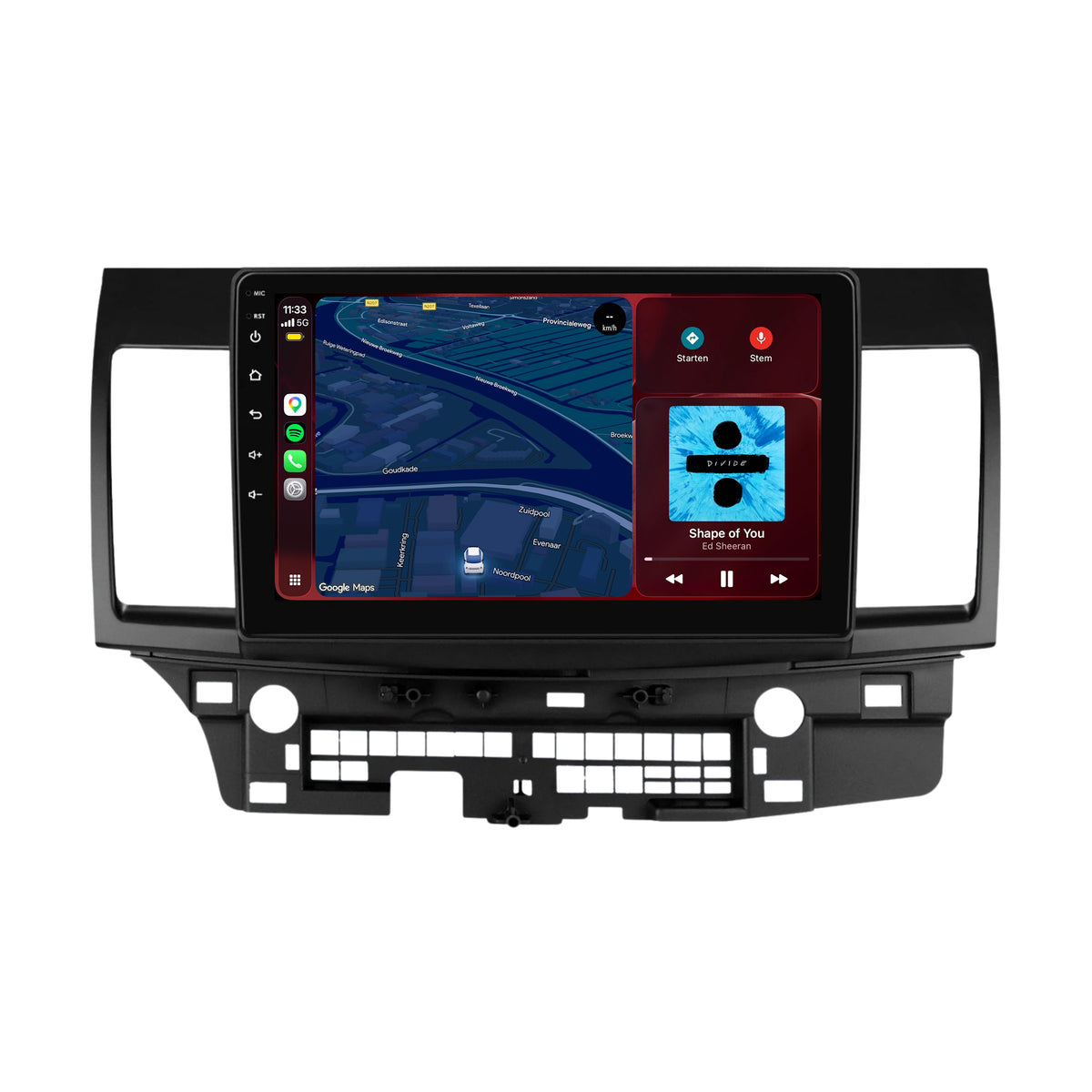 Mitsubishi Lancer CY CarPlay & Android Auto radio | 2008 to 2012 | 10 inch | Android 15 | CTX-7460