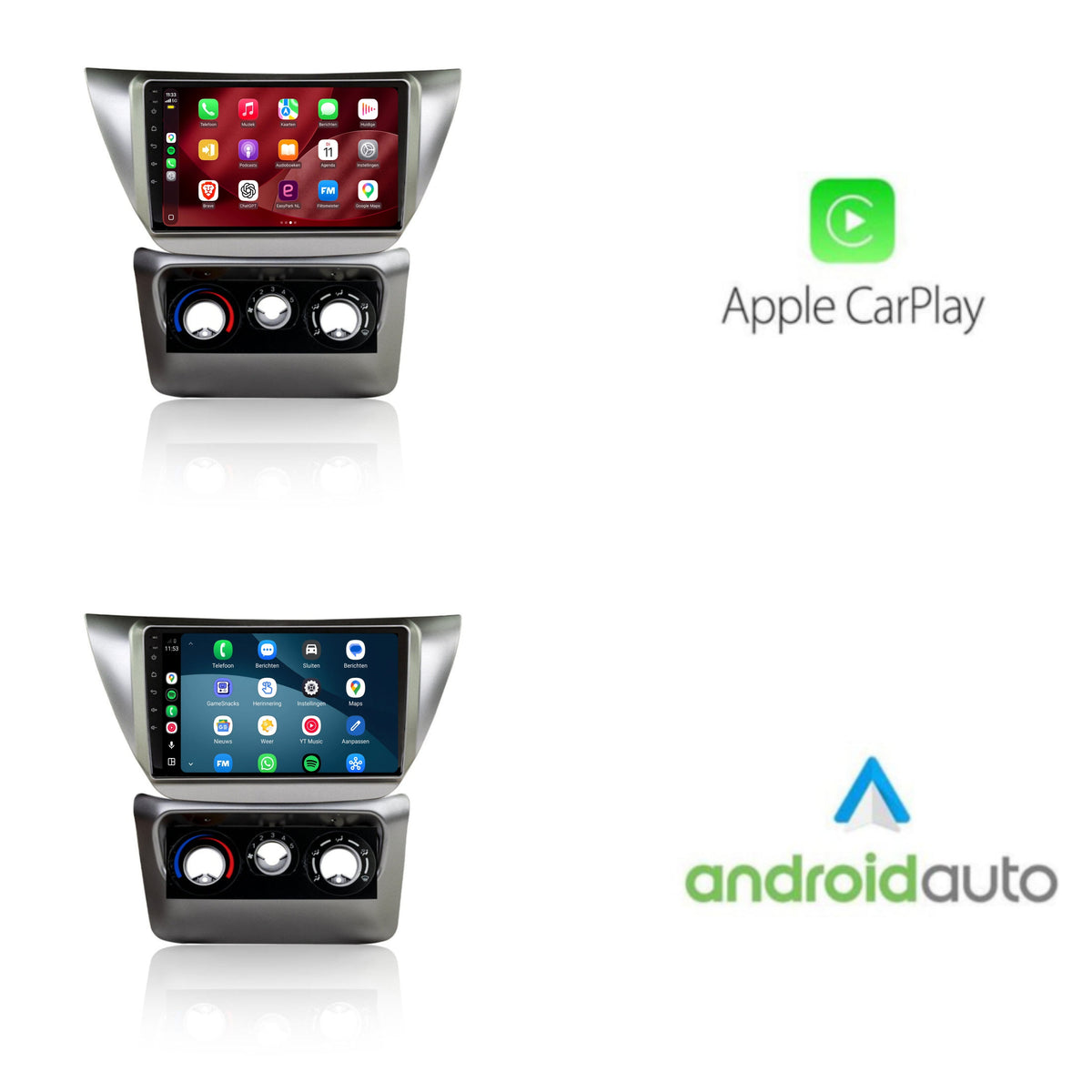 Mitsubishi Lancer IX CarPlay & Android Auto radio | 2003 t/m 2007 | 9 inch | Android 15 | CTX-7151