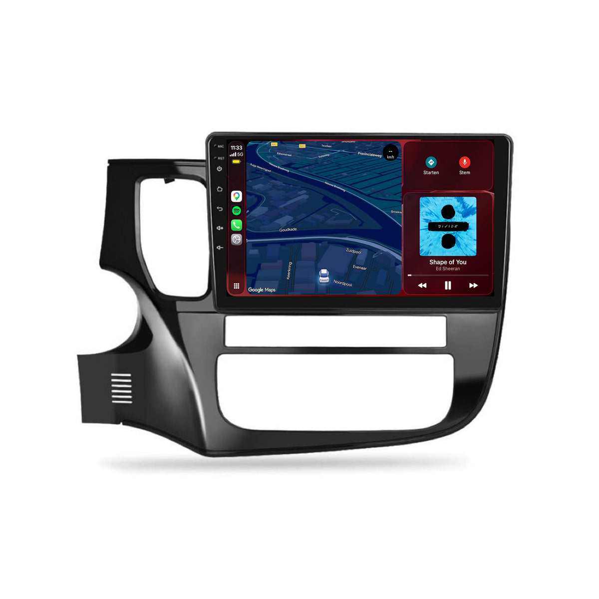 Mitsubishi Outlander CarPlay & Android Auto radio | 2012 t/m 2019 | 10 inch | Android 15 | CTX-7124