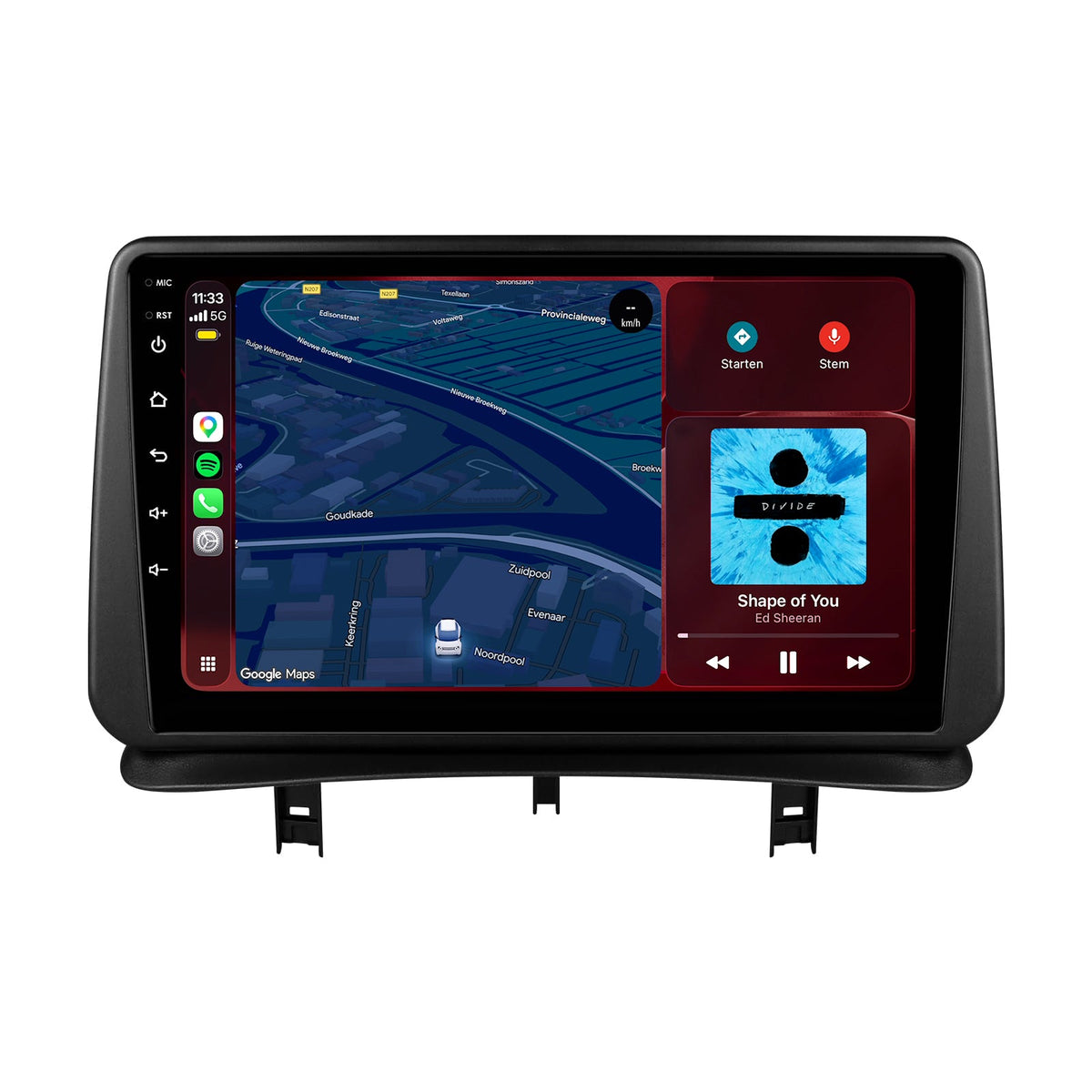 Mitsubishi Space Star CarPlay & Android Auto radio | 1997 t/m 2005 | 9 inch | Android 15 | CTX-7396