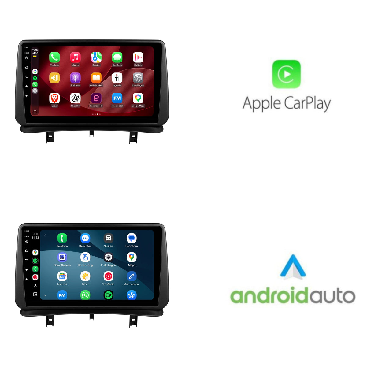 Mitsubishi Space Star CarPlay & Android Auto radio | 1997 t/m 2005 | 9 inch | Android 15 | CTX-7396
