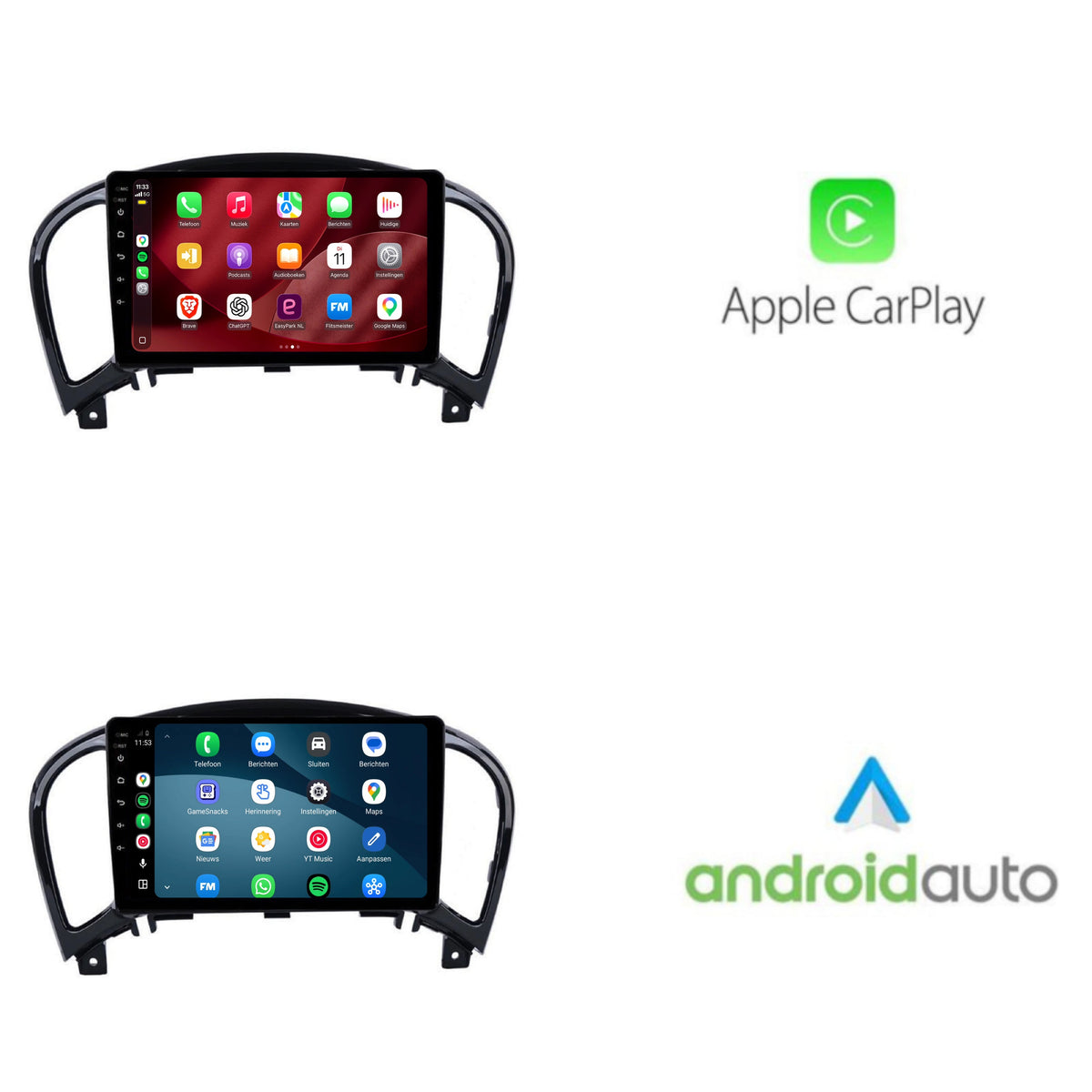 Nissan Juke CarPlay & Android Auto radio | 2010 t/m 2019 | 9 inch | Android 15 | CTX-7187