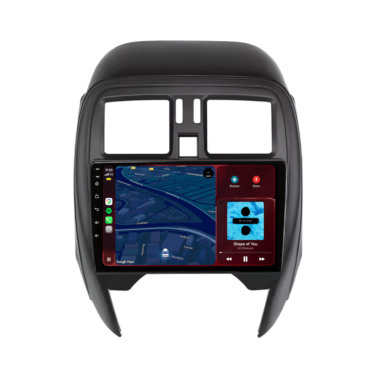 Nissan Micra CarPlay & Android Auto Radio | 2013 bis 2017 | 9 Zoll | Android 15