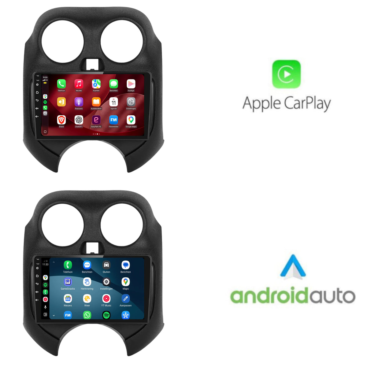 Nissan Micra CarPlay & Android Auto radio | 2011 to 2016 | 9 inch | Android 15 | CTX-7403