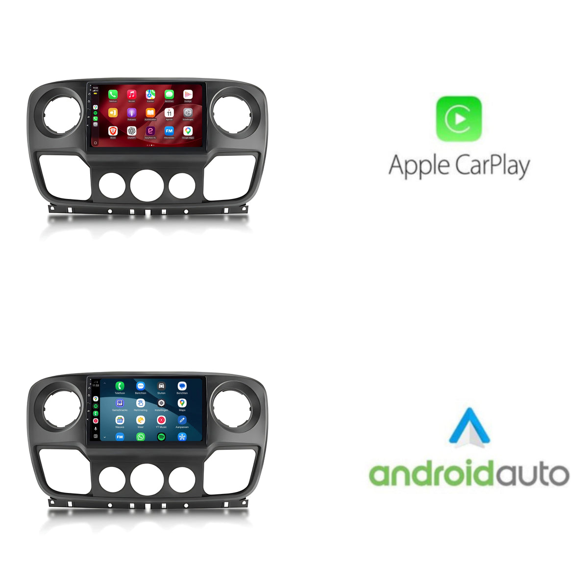 Opel Movano CarPlay & Android Auto radio | 2010 t/m 2021 | 10 inch | Android 15