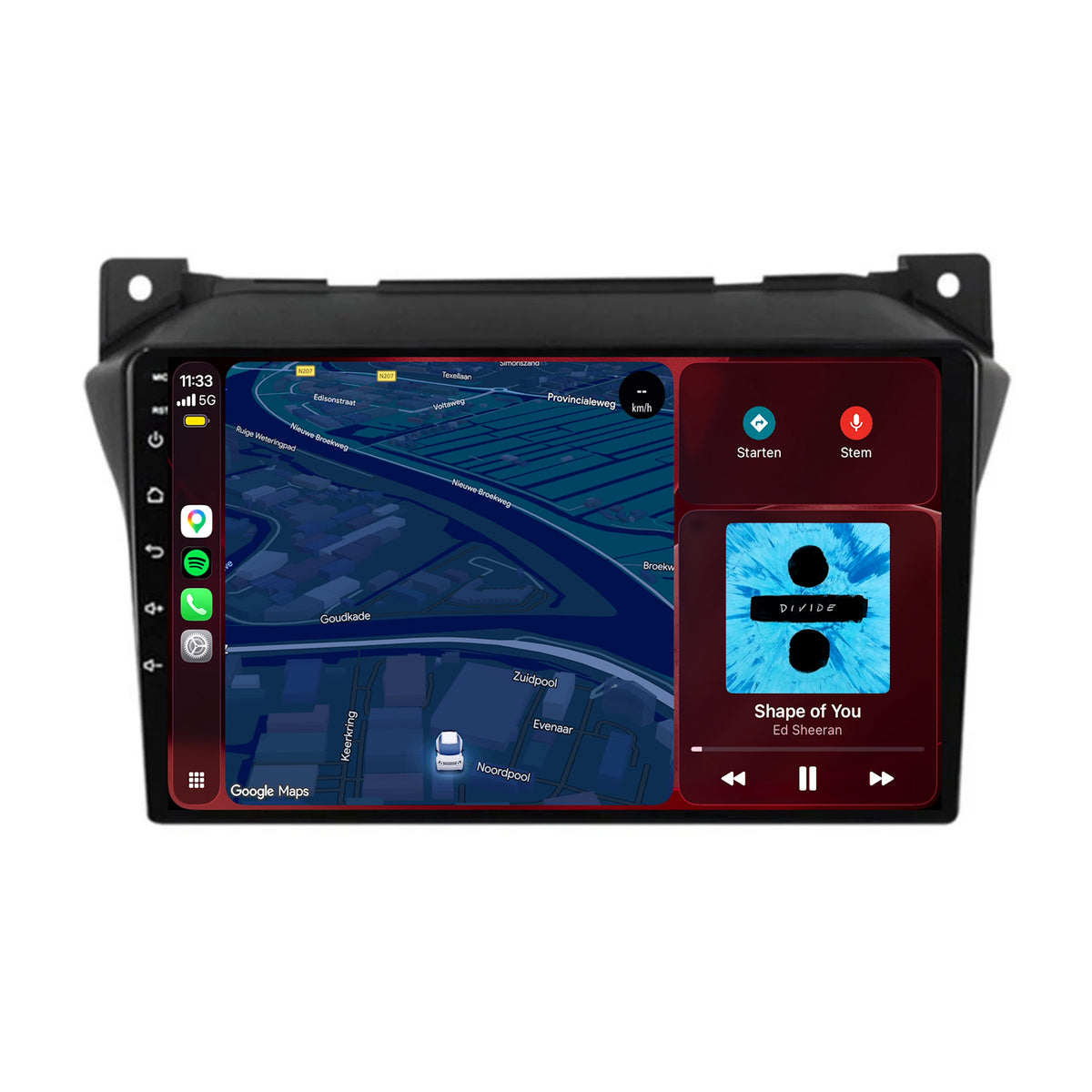 Nissan Pixo CarPlay & Android Auto Radio | 2009 bis 2013 | 9 Zoll | Android 15 | CTX-7340