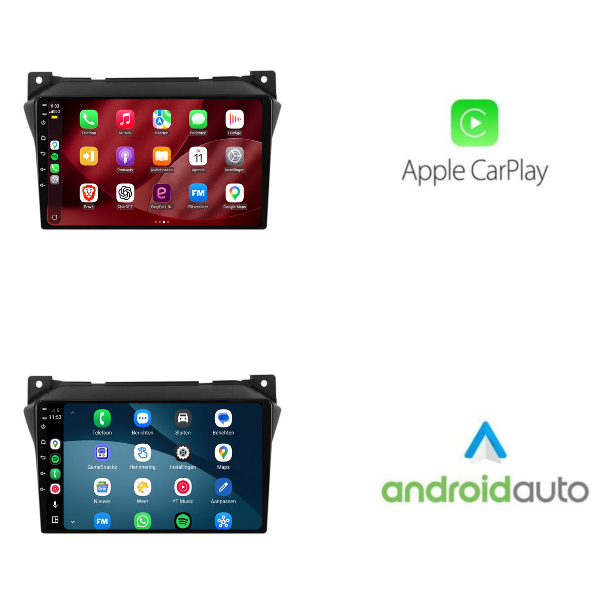 Nissan Pixo CarPlay & Android Auto Radio | 2009 bis 2013 | 9 Zoll | Android 15 | CTX-7340