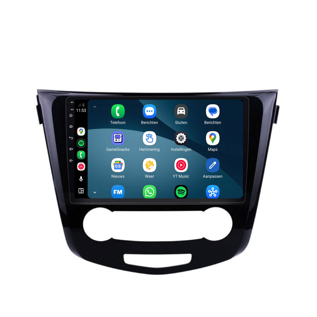 Radio z CarPlay i Android Auto do Nissan Qashqai | 2014–2021 | 10 cali | Android 15 | Panel klimatyzacji bez wyświetlacza | CTX-7108