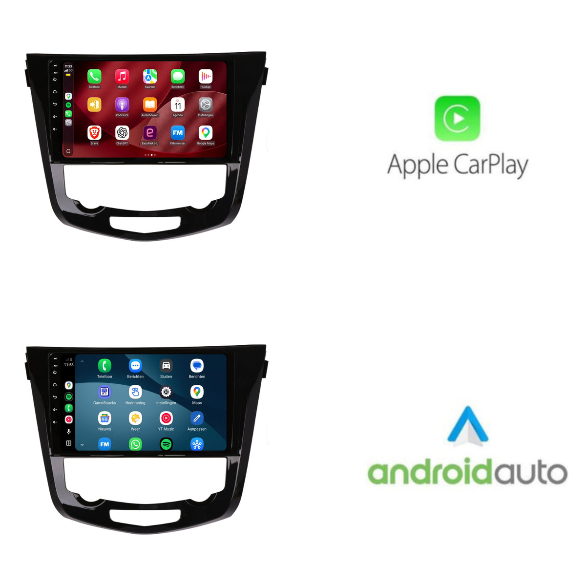 Radio CarPlay & Android Auto do Nissan X-Trail | 2014-2021 | 10 cali | Android 15 | Z fabryczną nawigacją | CTX-7107