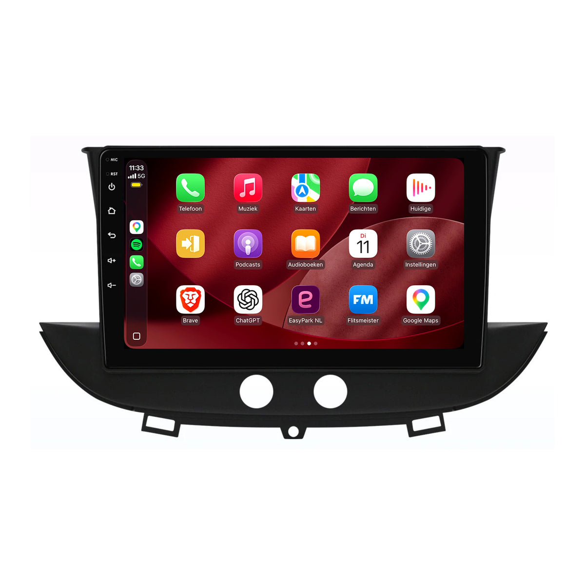 Opel Grandland X CarPlay & Android Auto radio | 2016 t/m 2020 | 9 inch | Android 15 | Originele knoppen blijven (slot & alarmlichten) | CTX-7463
