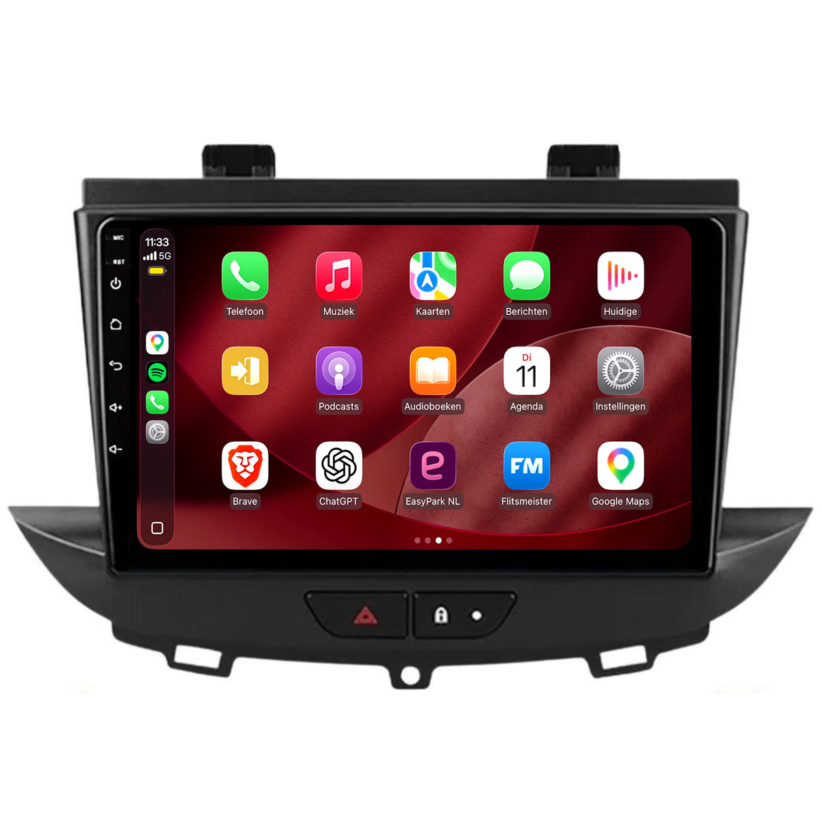 Opel Grandland X CarPlay & Android Auto radio | 2016 to 2020 | 9 inch | Android 15 | Own buttons (lock & hazard lights) | CTX-7329