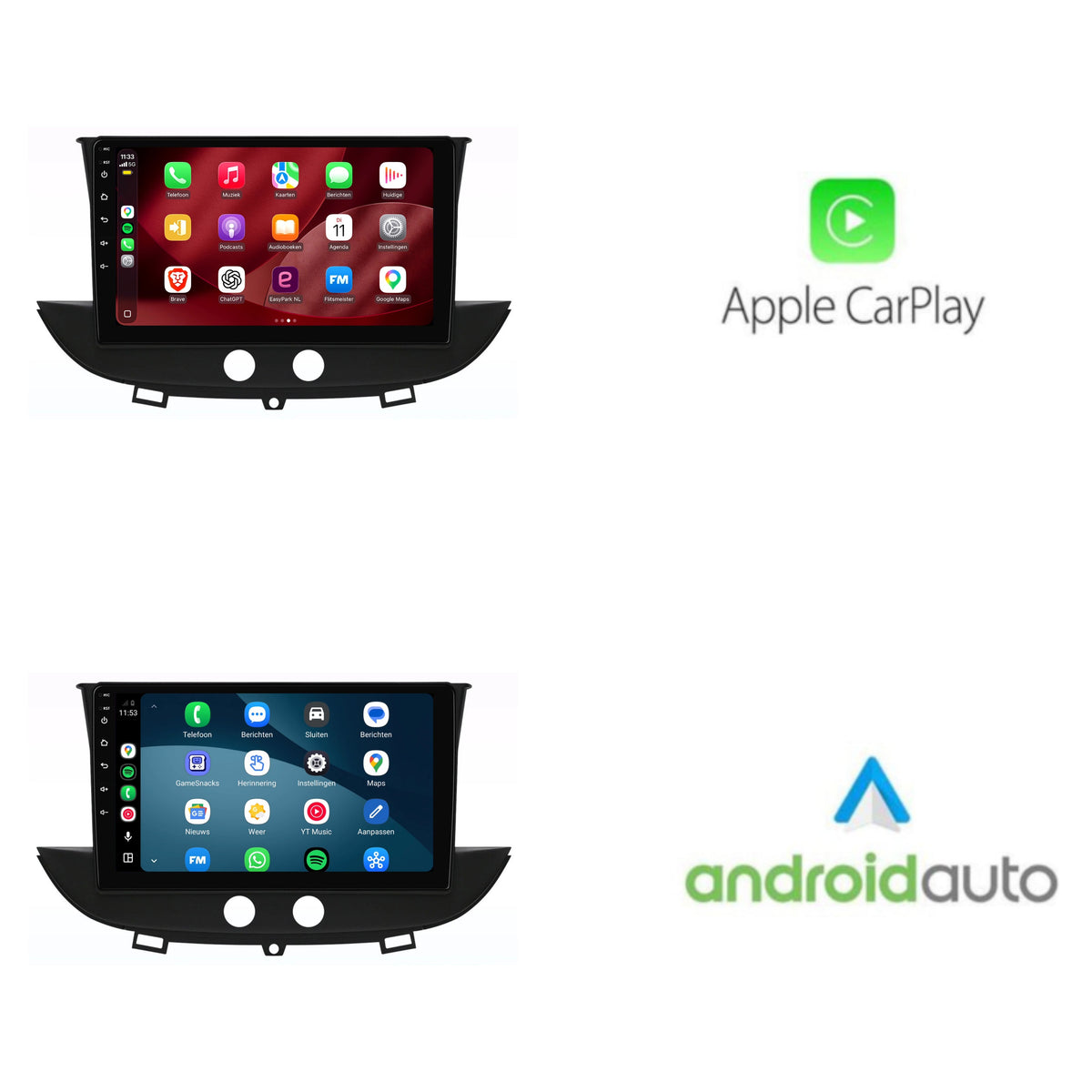 Opel Grandland X CarPlay & Android Auto radio | 2016 t/m 2020 | 9 inch | Android 15 | Originele knoppen blijven (slot & alarmlichten) | CTX-7463