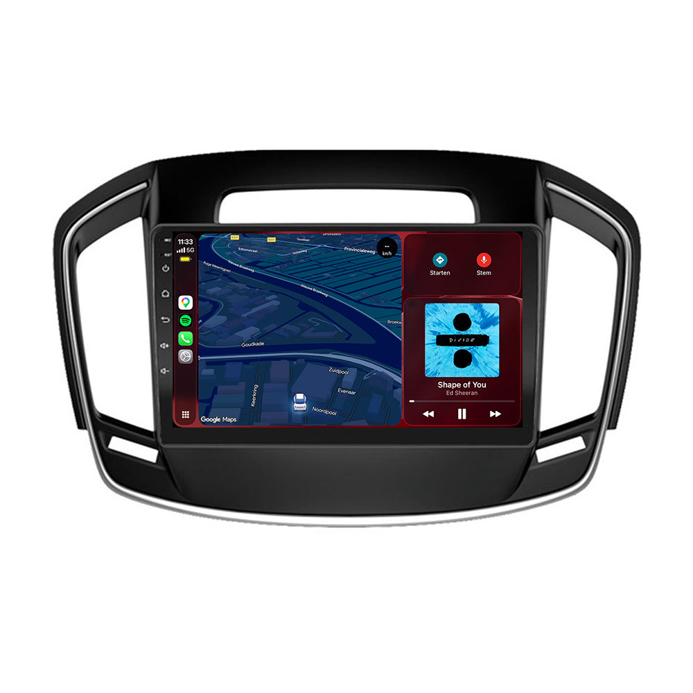 Autoradio CarPlay & Android Auto pour Opel Insignia | 2008 à 2013 | 9 pouces | Android 15 | Avec baguette chromée | CTX-7271