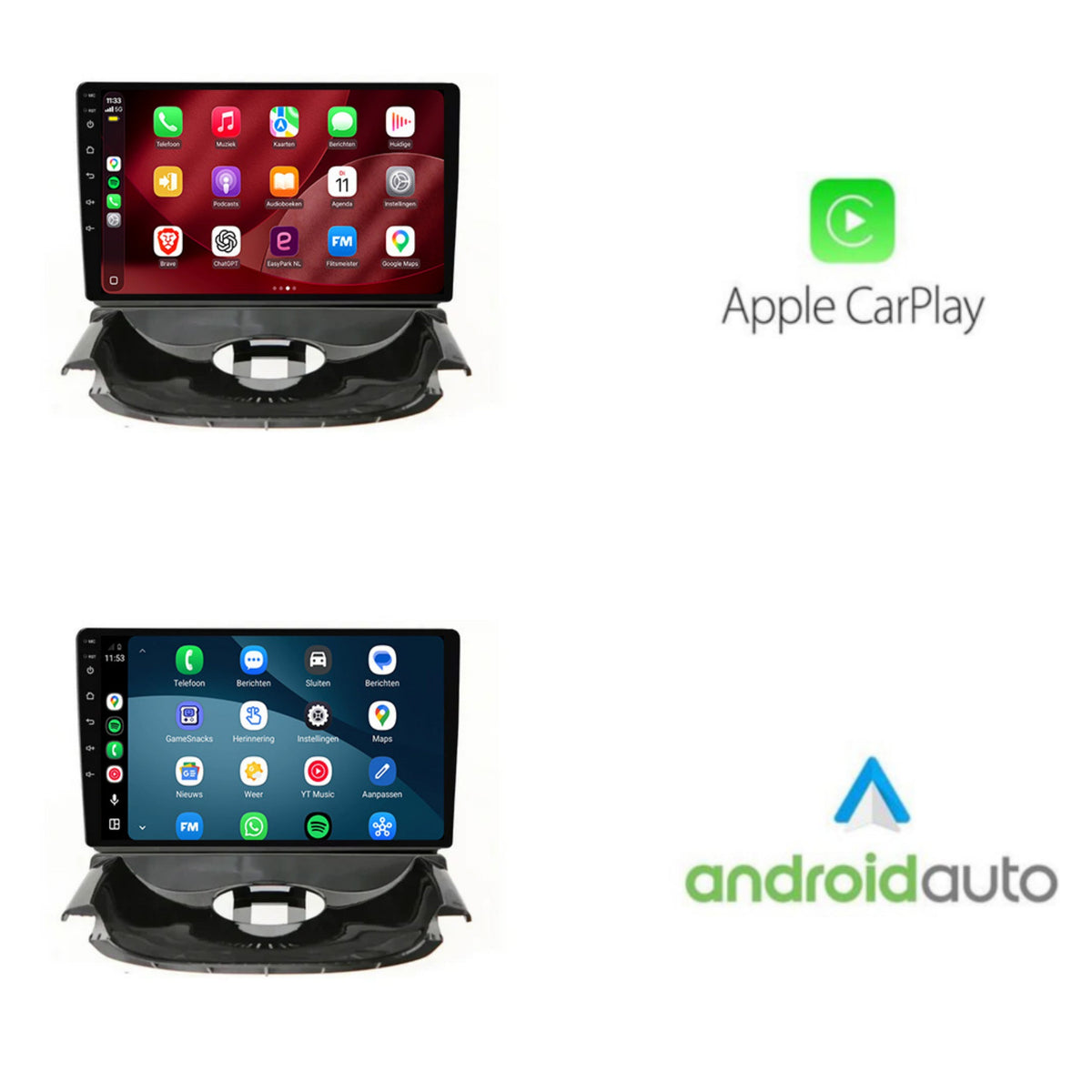 Peugeot 206 & Citroën C2 CarPlay & Android Auto Radio | 2004 bis 2013 | 9 Zoll | Android 15 | CTX-7218
