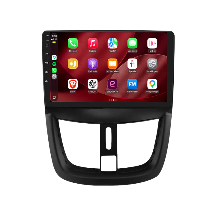 Peugeot 207 CarPlay & Android Auto Radio | 2006 bis 2015 | 9 Zoll | Android 15