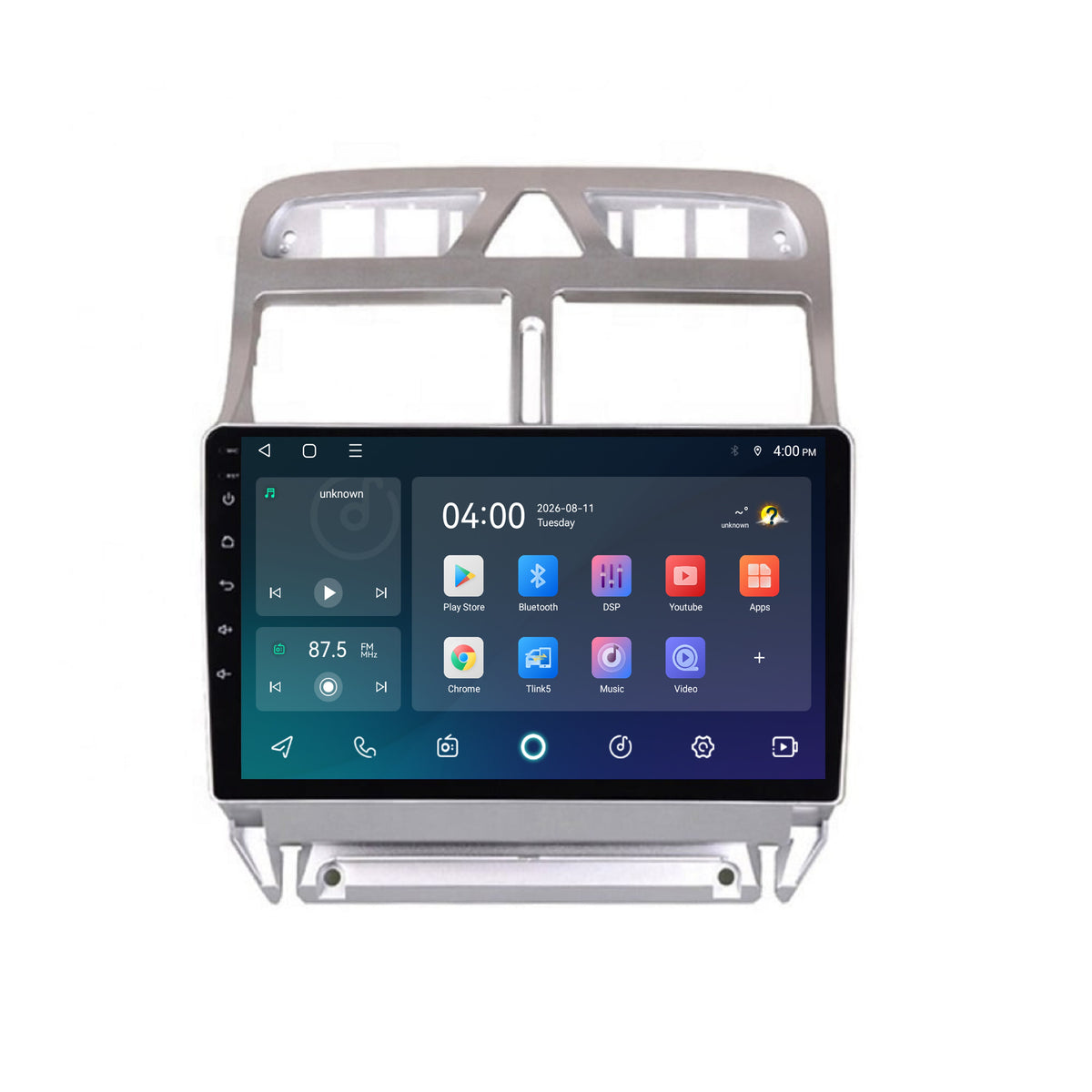Autoradio CarPlay & Android Auto pour Peugeot 307 | 2001 à 2013 | 9 pouces | Android 15 | CTX-7162
