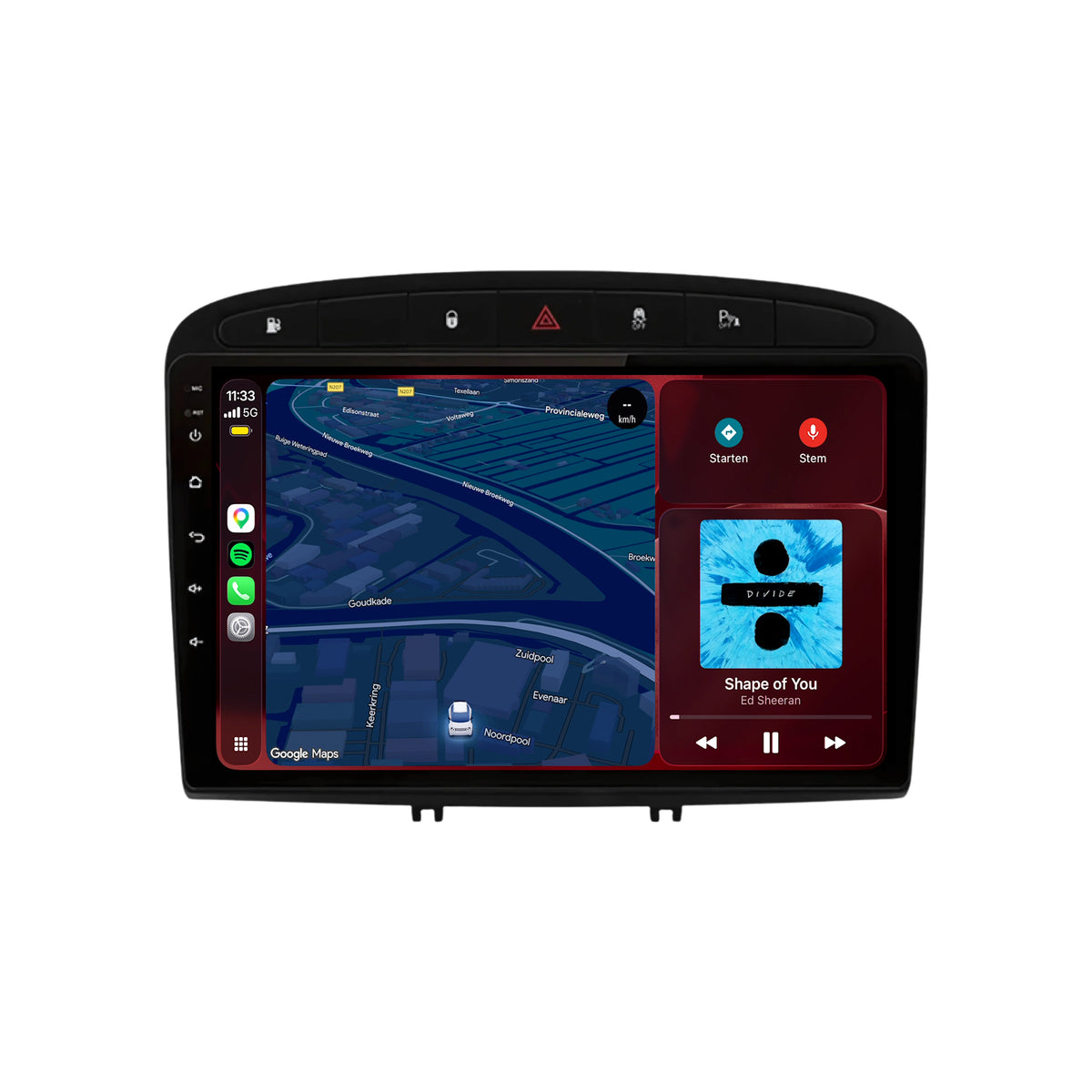 Autoradio CarPlay & Android Auto pour Peugeot 308 & 408 | 2007 à 2013 | 9 pouces | Android 15 | CTX-7242