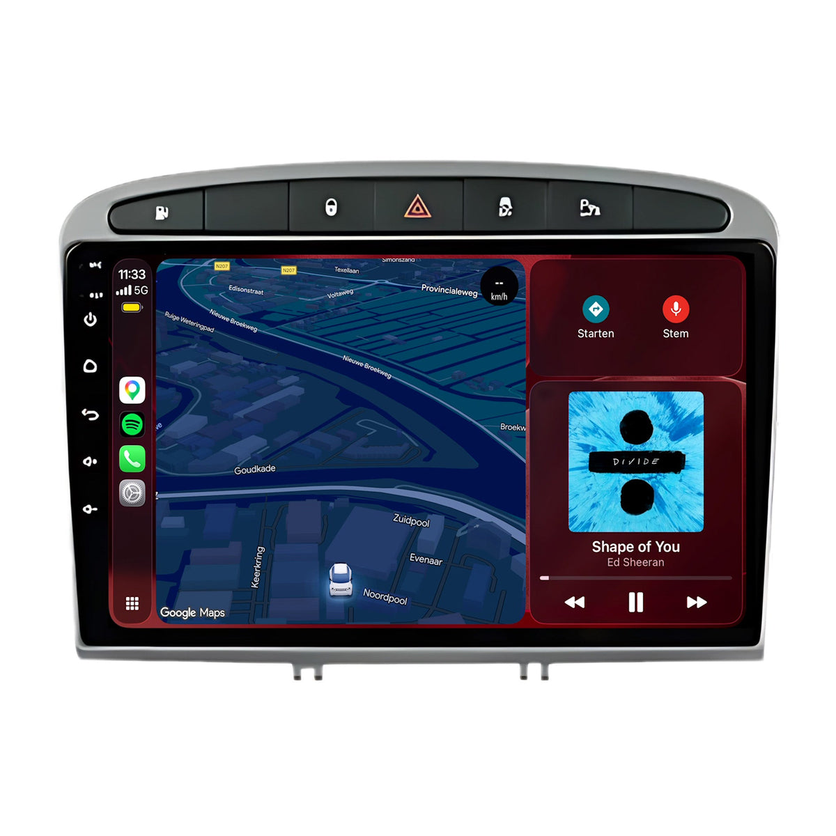 Radio samochodowe CarPlay & Android Auto do Peugeot 308 & 408 | 2007-2020 | 9 cali | Android 15