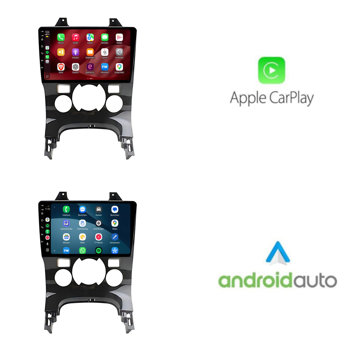 Peugeot 5008 CarPlay & Android Auto Radio | 2009 bis 2016 | 9 Zoll | Android 15 | CTX-7507