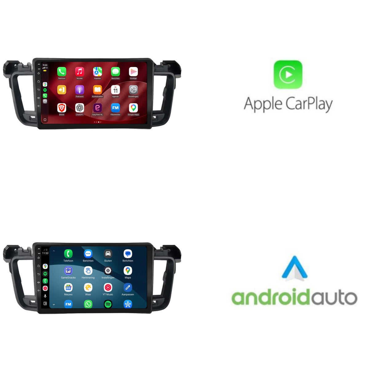 Peugeot 508 CarPlay & Android Auto Radio | 2011 bis 2018 | 9 Zoll | Android 15 | CTX-7322