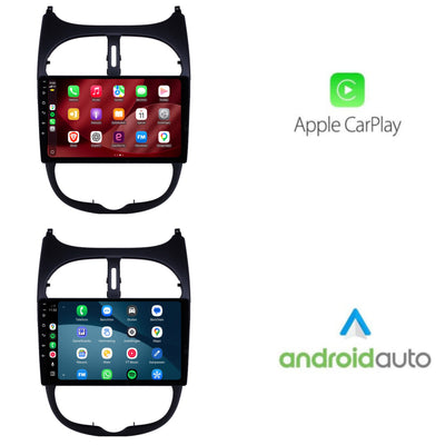 Peugeot 206 CarPlay & Android Auto Radio | 1998 bis 2009 | 9 Zoll | Android 15