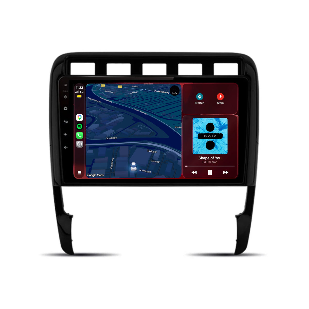 Porsche Cayenne CarPlay & Android Auto Radio | 2002 bis 2010 | 9 Zoll | Android 15