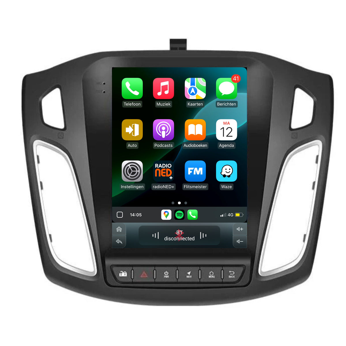 Cartronix Ford Focus | 2011 - 2017 | Autoradio Navigazione | Apple CarPlay & Android Auto | Android 13 | 10 pollici | Grande schermo HD