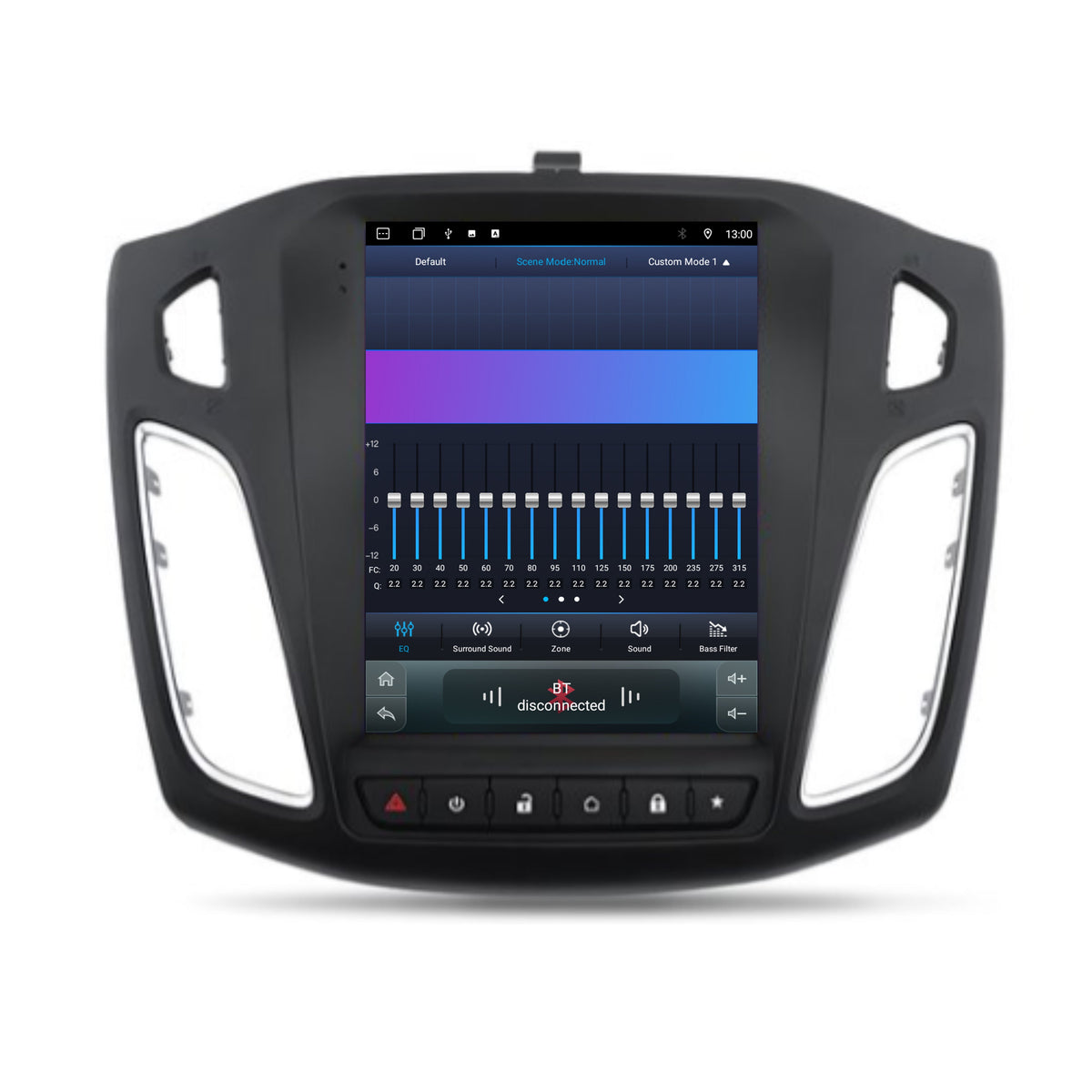Cartronix Ford Focus | 2011 to 2017 | Car Radio Navigation | Apple CarPlay & Android Auto | Android 13 | 10-inch HD Screen | with 2 Knobs