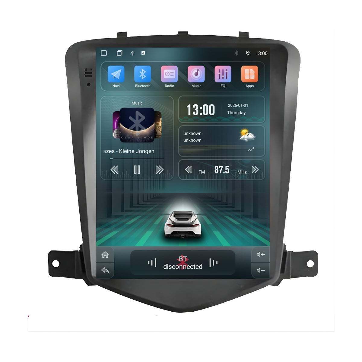 Cartronix Chevrolet Cruze | 2009 bis 2015 | Autoradio Navigation | Apple CarPlay & Android Auto | Android 13 | Großer HD-Bildschirm