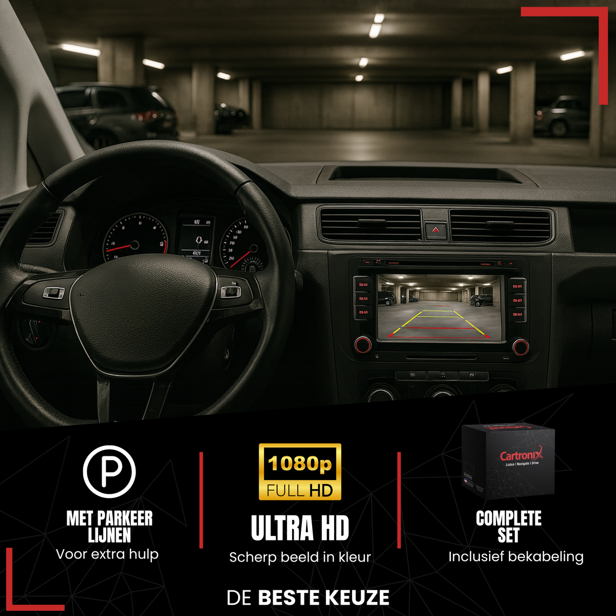 RV-350 PRO Achteruitrijcamera | Originele look | Zwart – afbeelding 5