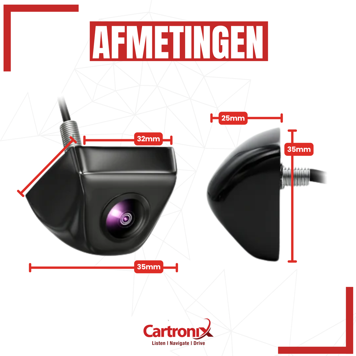 RV-350 PRO Achteruitrijcamera | Originele look | Zwart – afbeelding 3