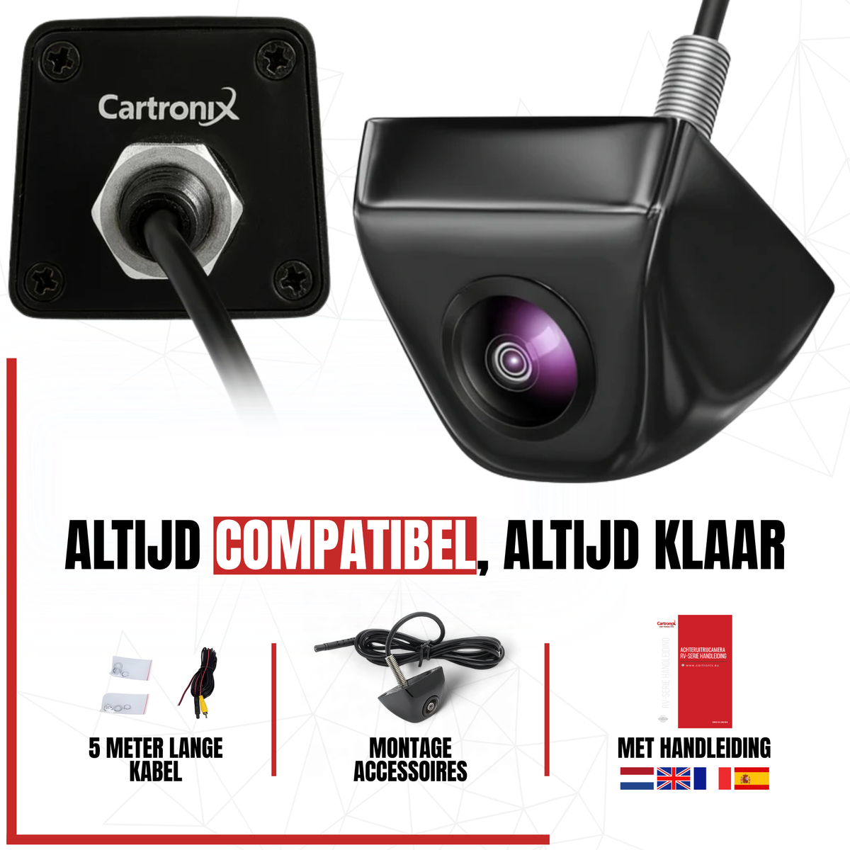RV-350 PRO Achteruitrijcamera | Originele look | Zwart – afbeelding 7